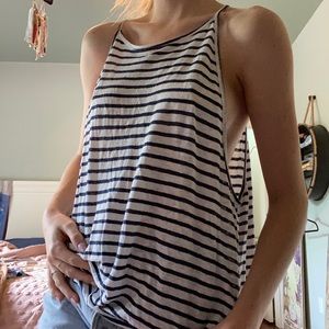 Striped flowy tank